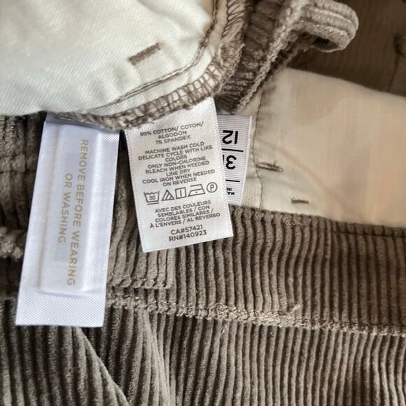 Loft Women’s Brown Straight Corduroy Pant Size 12 - Picture 7 of 10